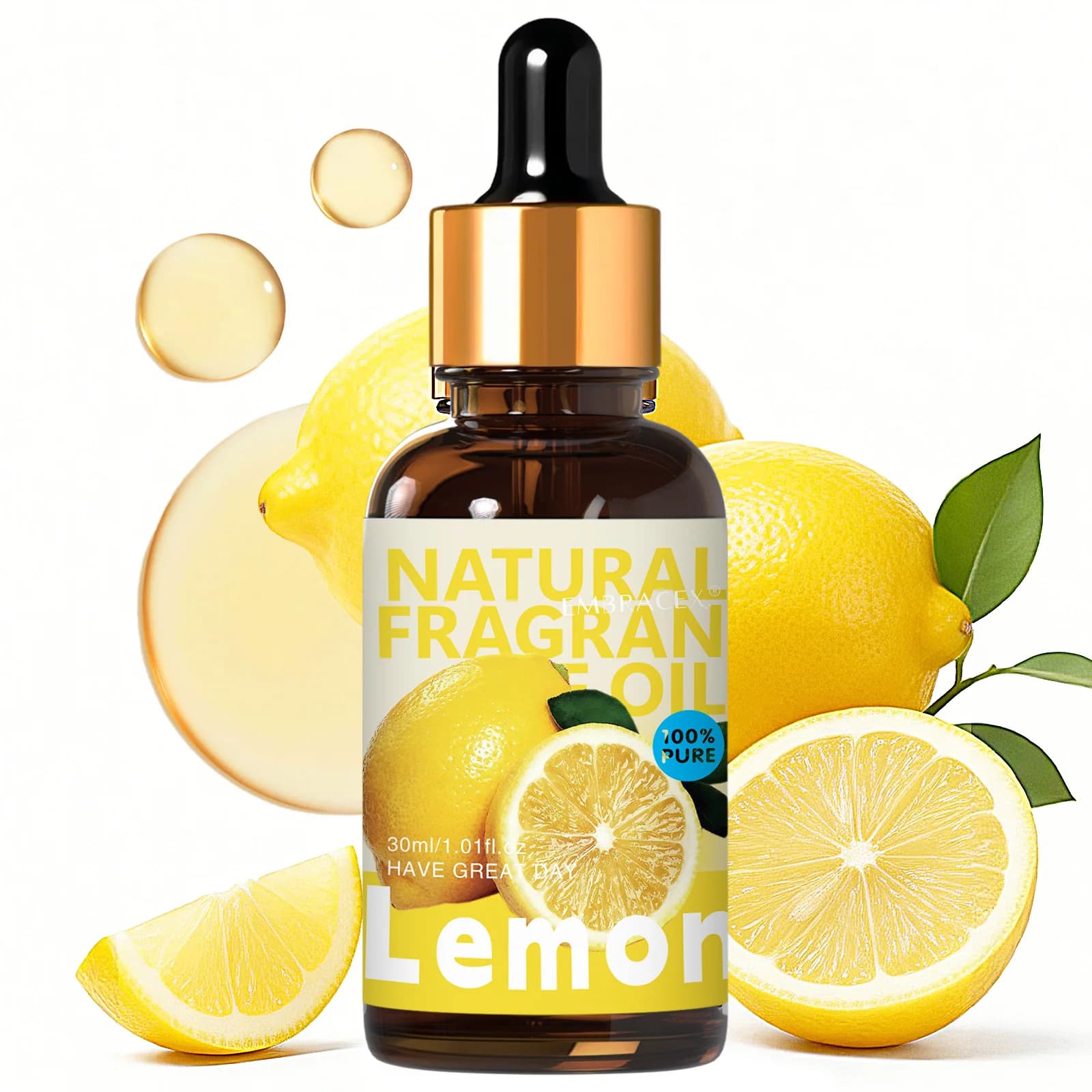 Olio essenziale di limone da 30 ml, fragranza di frutta a lunga durata per aromaterapia, cura della pelle, massaggio, relax, regali per le vacanze per gli amici