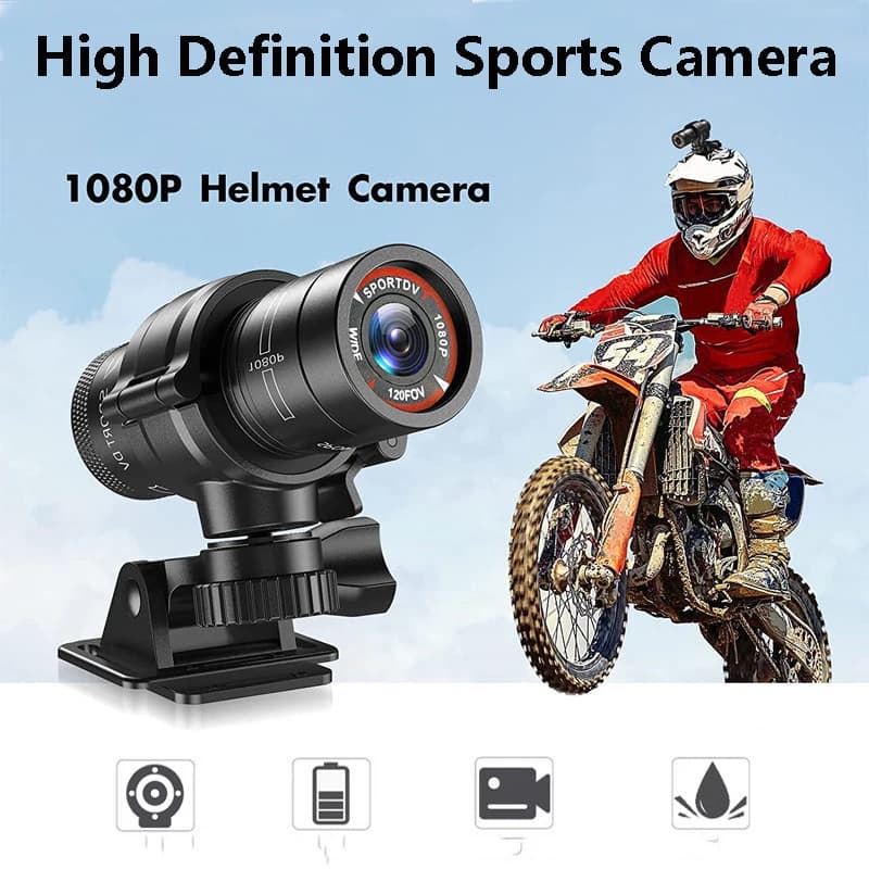 Casco fotocamera 4K HD impermeabile sport Bike moto casco fotocamera ad alta risoluzione obiettivo Ultra grandangolare 1080P 30fps