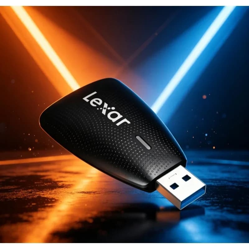 Lexar Dual Slot USB 3.0 Card Reader SD TF Memory Card Adapter High Speed Simultaneous Reading for Camera Photography