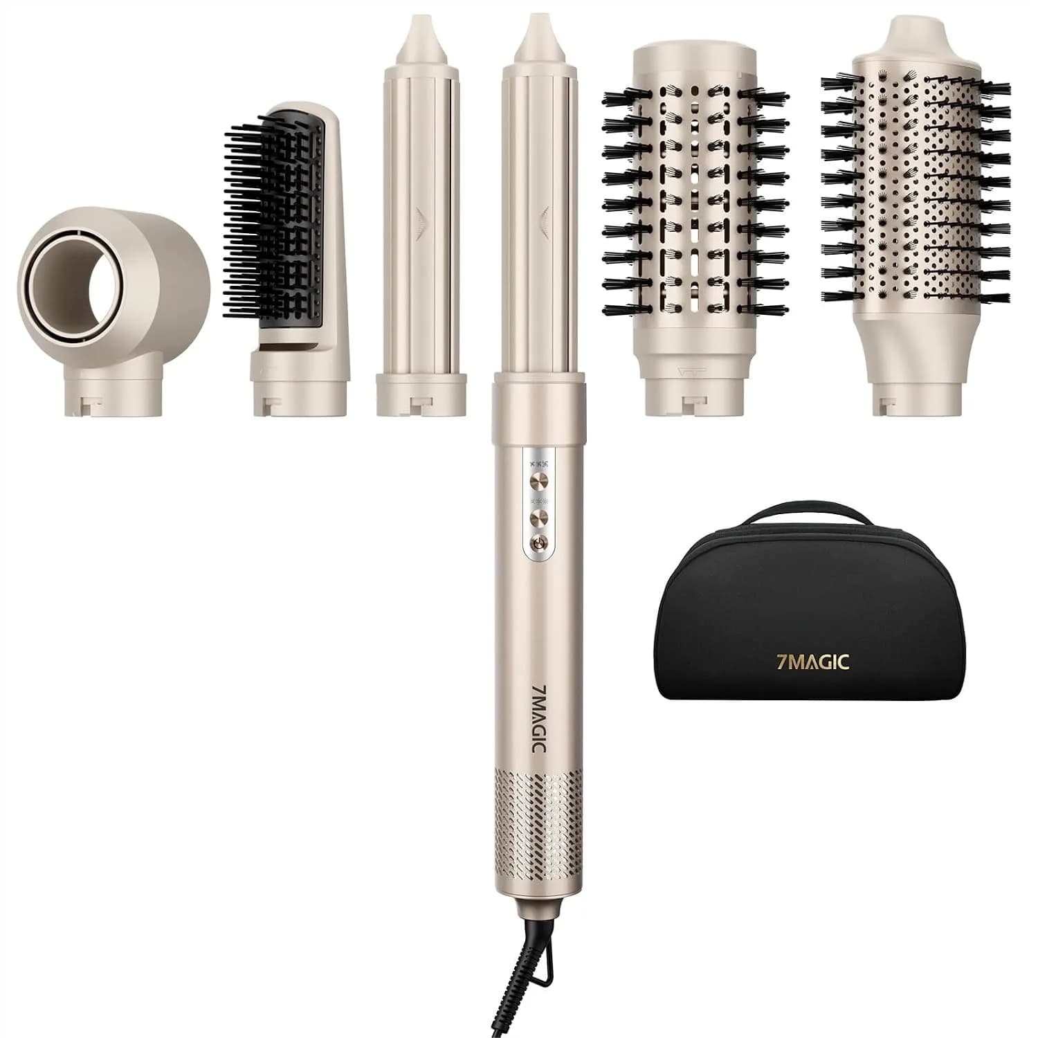 6 in 1 Multi Hair Styler Dryer Brush, 110,000 RPM High-Speed Negative Ionic Fast Drying for Blow Dry, Curling, Volumizing