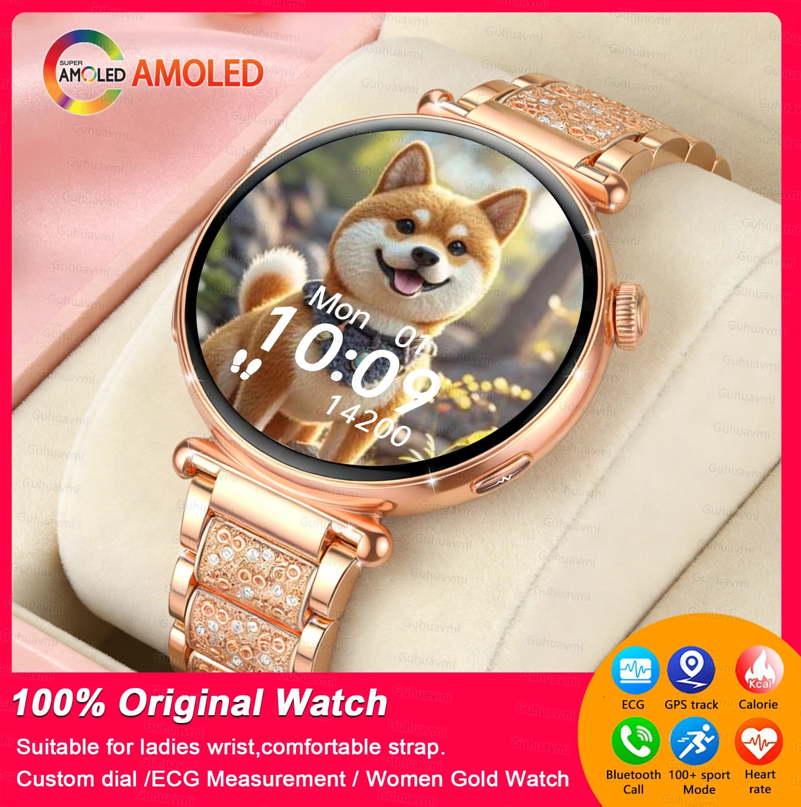 Nuovo Smartwatch per Donne, Regalo con Schermo Touch Completo, Orologio Fitness Sportivo, Chiamate Bluetooth, Monitoraggio Salute Femminile, Smartwatch per Signore