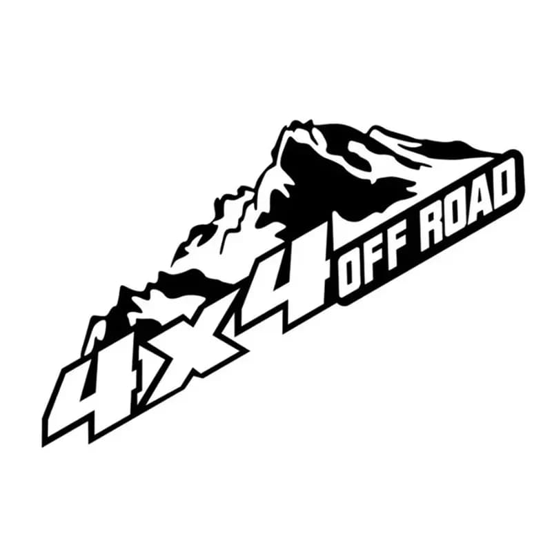 Decalcomania in vinile di montagna fuoristrada 4x4, adesivo a tema avventuroso per jeep di camion SUV, decorazione esterna automatica in PVC impermeabile