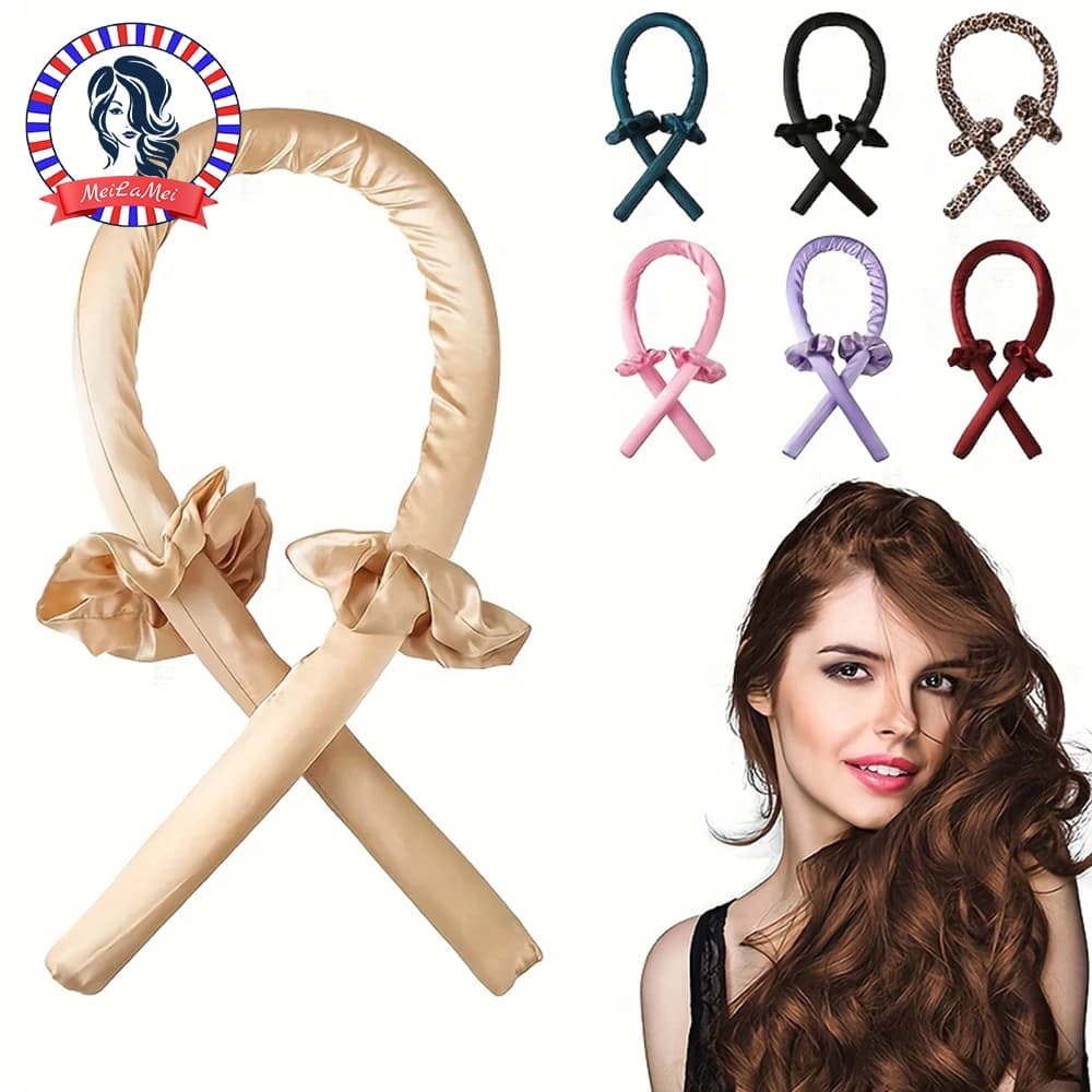 Set of 3 pieces of iron non-thermal hair curlers, including 1 band for iron non-thermal hair curlers and 2 hair rings, tool for hair styling DIY