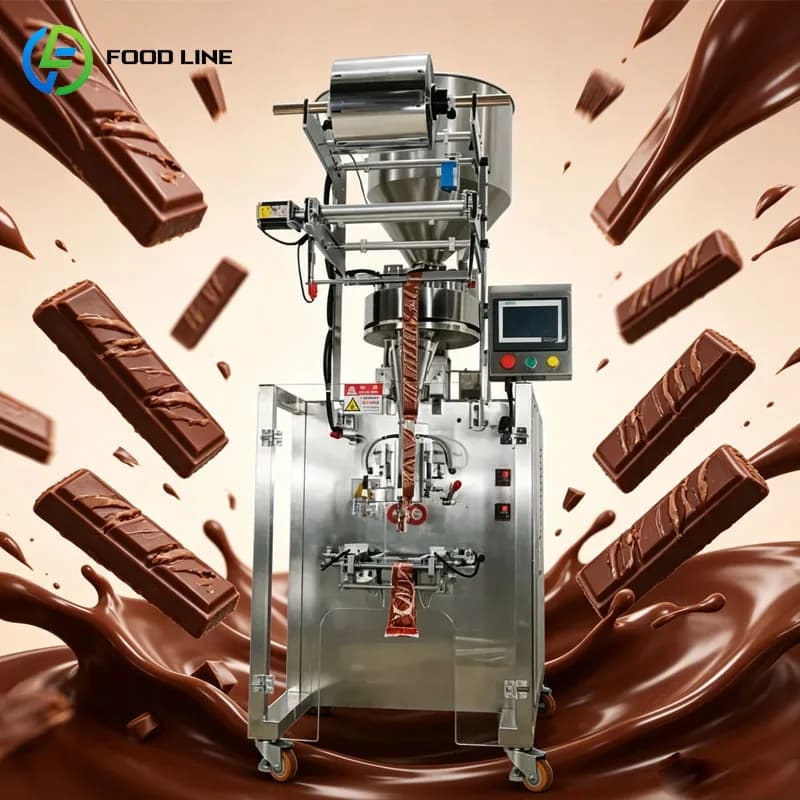 Vertical Form Fill Seal Machine For Nuts Dried Fruit Chocolate Candy Gummies Mixed Snack Pouch Customized