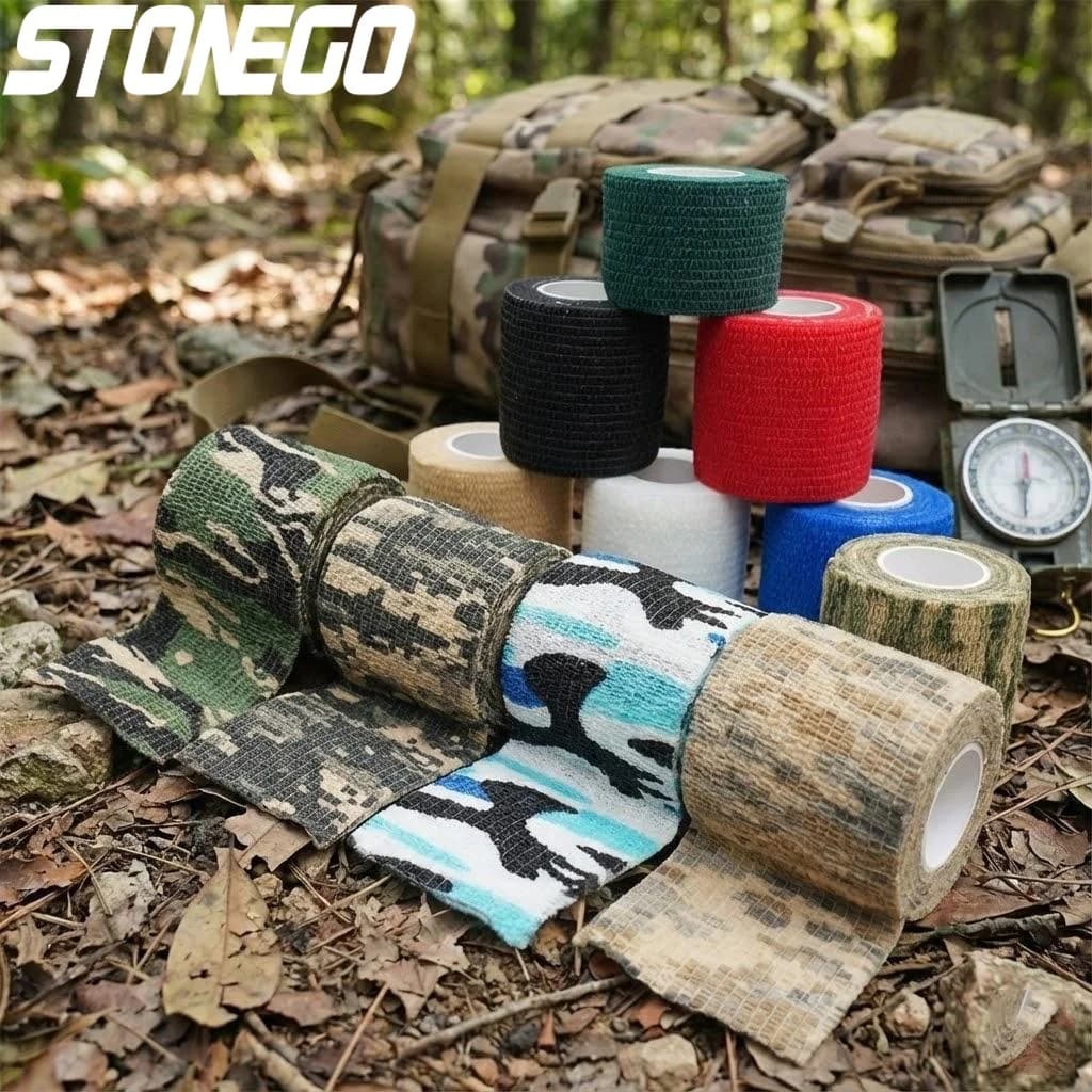 Nastro Adesivo Mimetico Impermeabile per Caccia, Supporto per Dita e Caviglie, Primo Soccorso, Accessori per Sport e Fitness