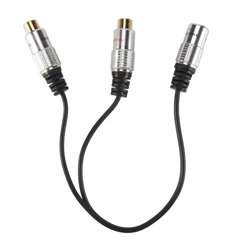 BTLIFE-3.5Mm (1/8 Inch) Stereo Jack Female To 2 Dual RCA Female Jack Stereo Audio Splitter Y Adapter Cable For Connector AV