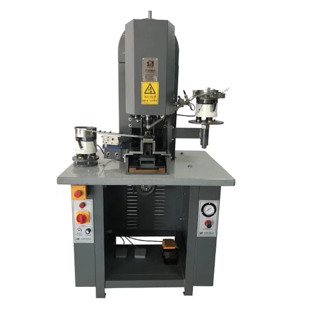2025 hot sale JZ-989NPQ Punching machine and fully automatic riveting machine for diamond rivets/crystals/strass on bag