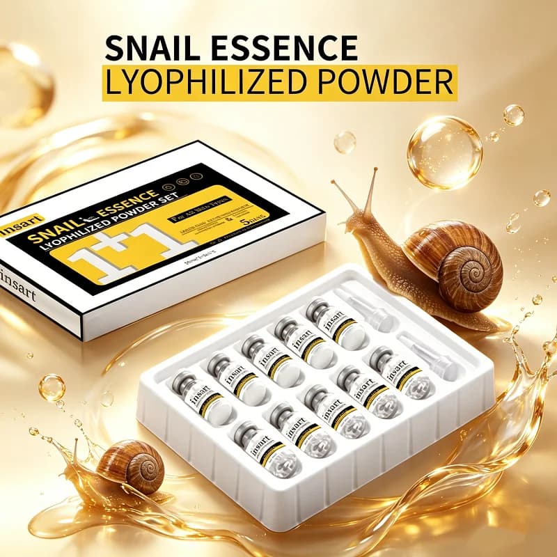 2 Boxes Snail Essence Freeze-Dried Powder Set, Moisturizing, Hydrating, And Smooth Skincare Gift for Women