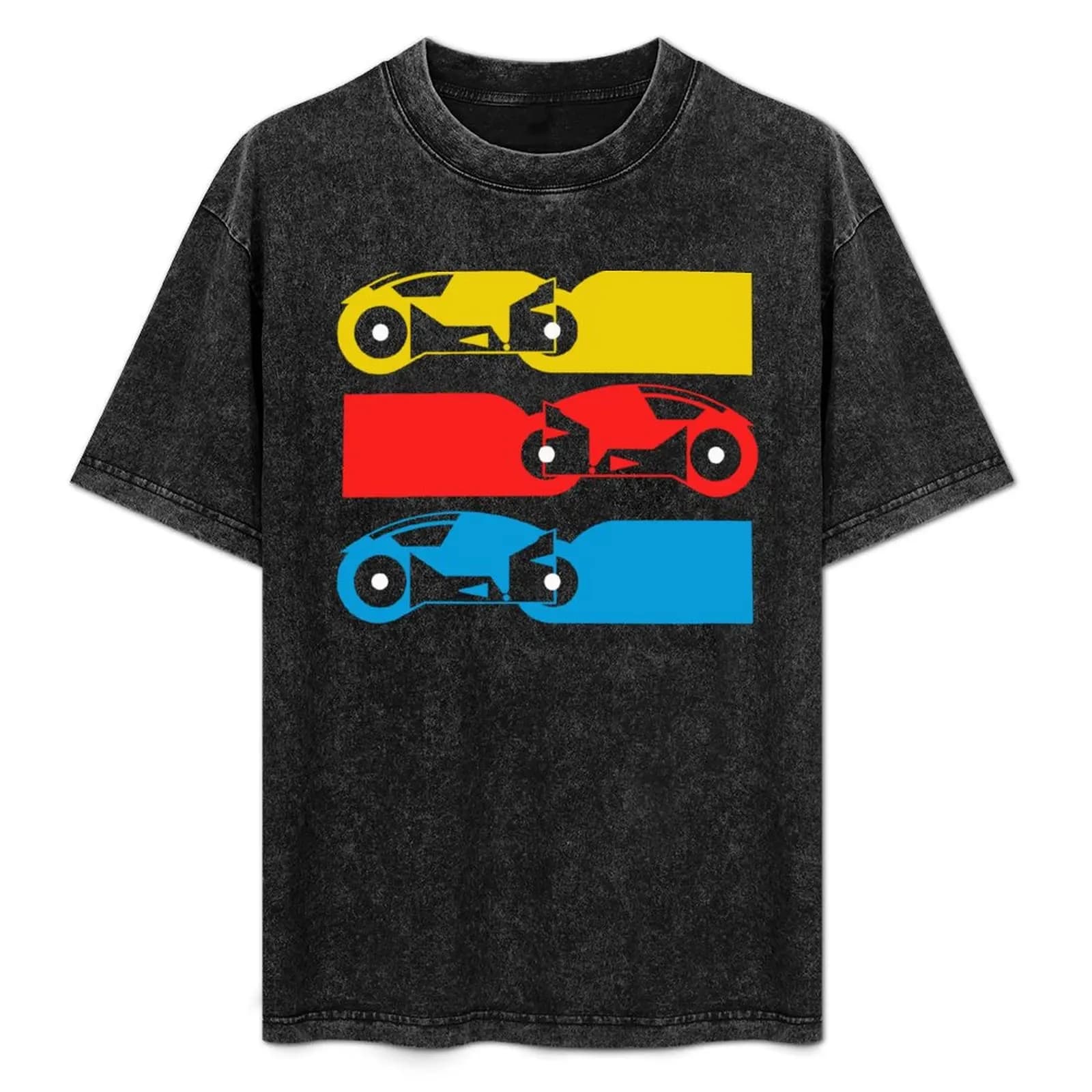 T-shirt Tron Light Cycle Bikes con stampa di motivi casual