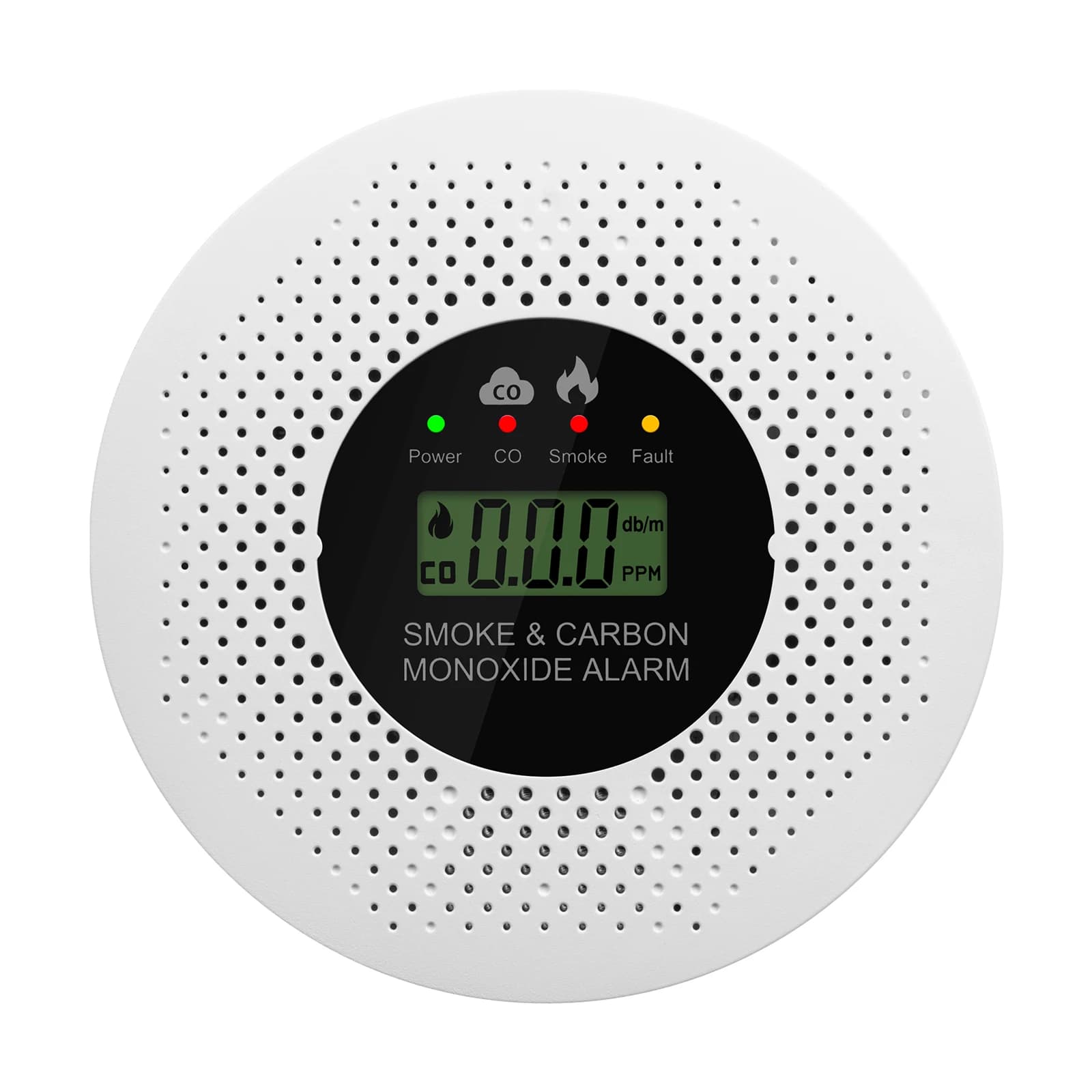Allarme Fumo e Monossido di Carbonio con Display LCD 2 in 1, Rilevatore di Fumo a Batteria per Casa, Appartamento, Cucina