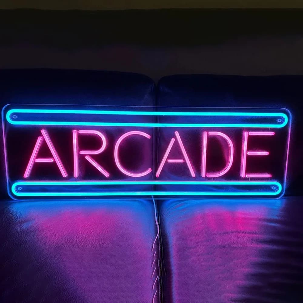 Retro Arcade Neon Sign Arcade Lighting Sign Mancave LED Sign Luminous Gameroom Home Decor