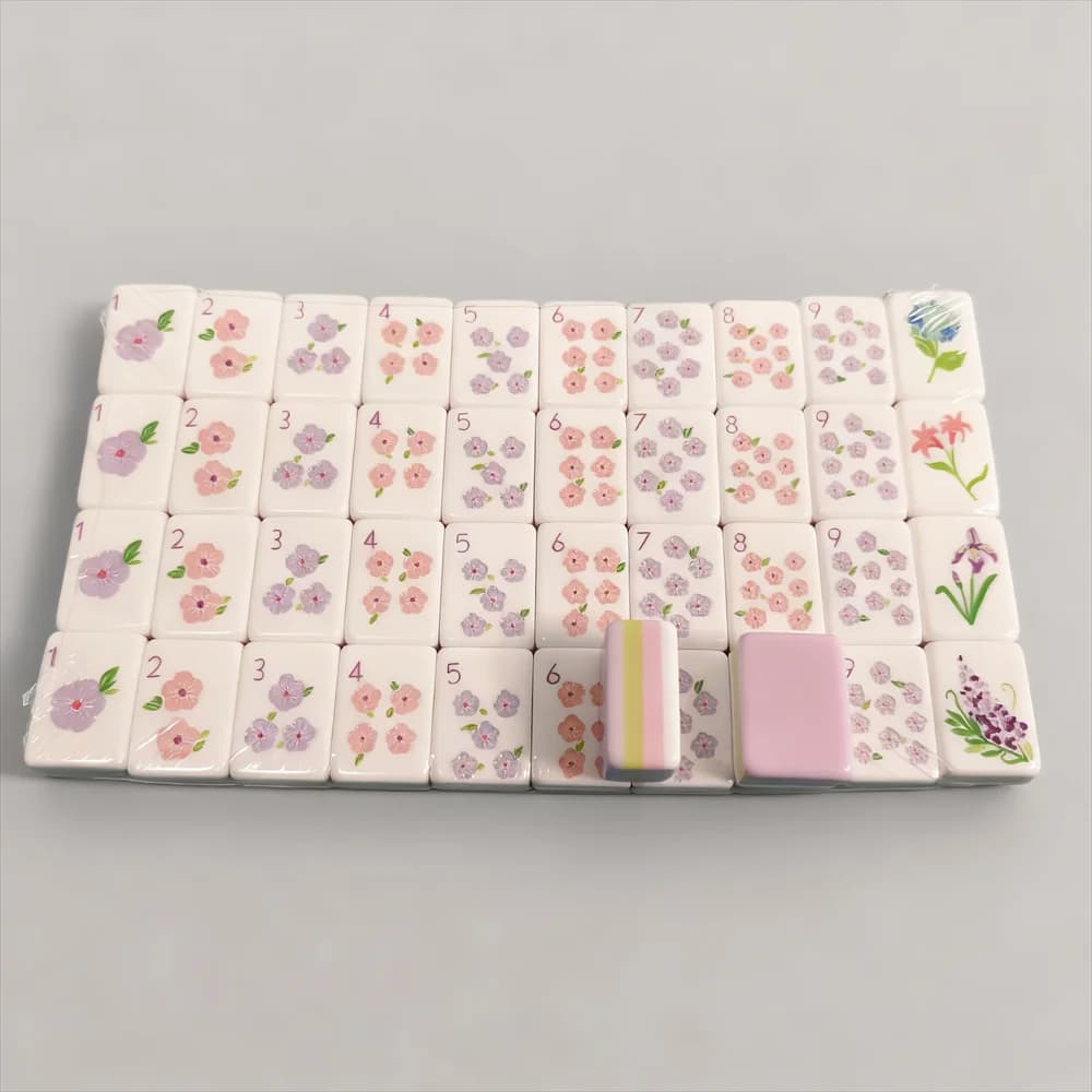 American Mahjong Tiles Custom 4 Ply Lavender Acrylic Cards with Deluxe Box Portable Plastic Modern Design High Quality