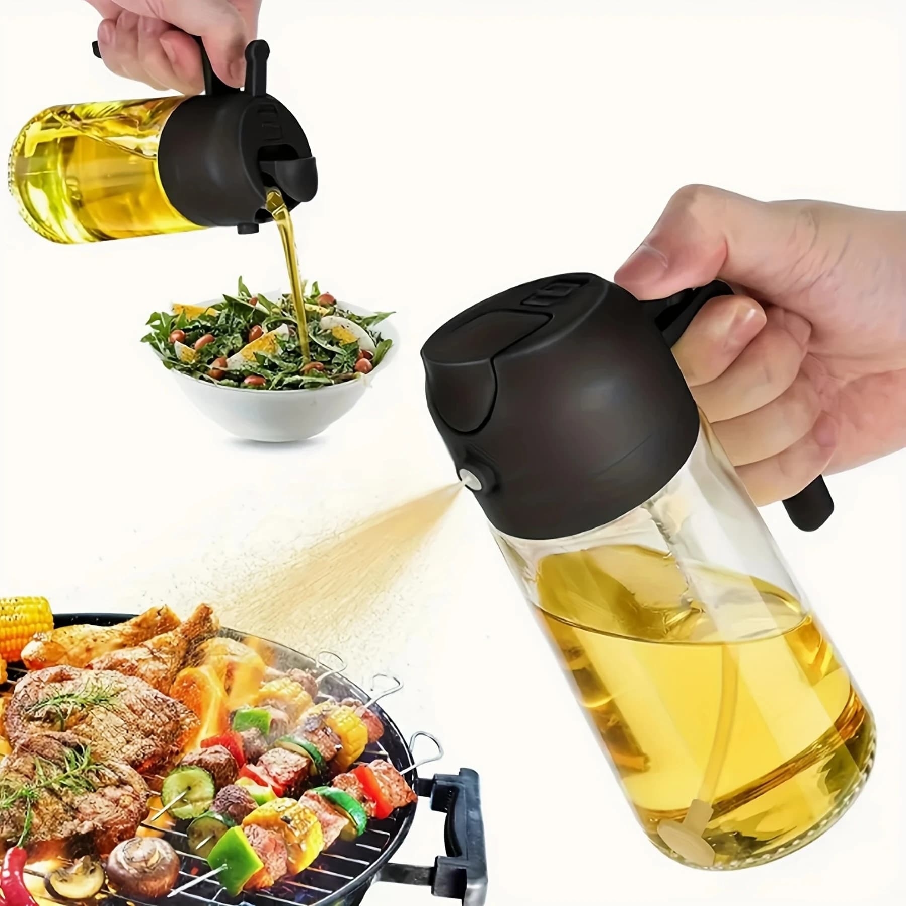 Kitchen Oil Sprinkler Home Spray-pour Air Fryer for Double Purpose Olive Oil Cooking Oil Sprinkler for Barbecue