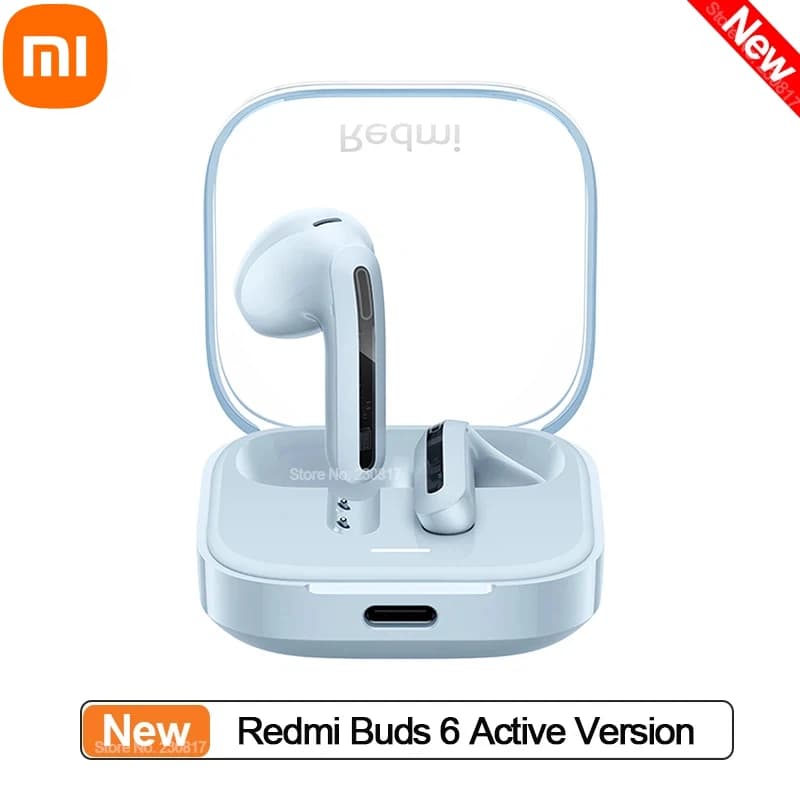 Xiaomi Redmi Buds 6 Versione Active, Auricolari con Doppio Microfono e Riduzione del Rumore, Bluetooth 5.4, Supporto Type-C, Compatibili con l'App Xiaomi Earbuds