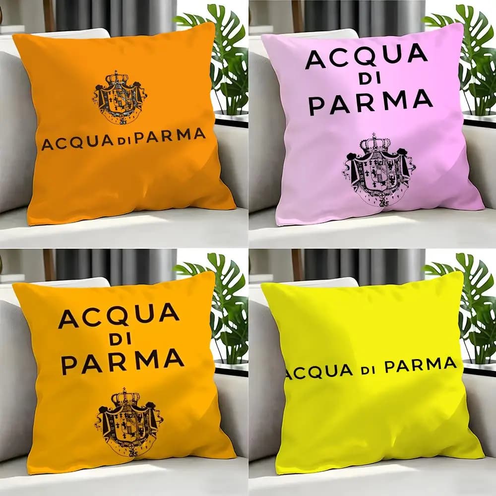 Set di 4 fodere per cuscini Acqua di Parma, 50x50, 45x45, 40x40, decorative per divano e casa