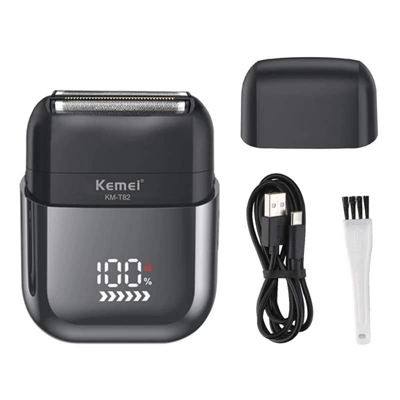 KEMEI km-t82 Rasoio elettrico alternativo USB Lavabile Display digitale Tagliacapelli elettrico portatile professionale da viaggio