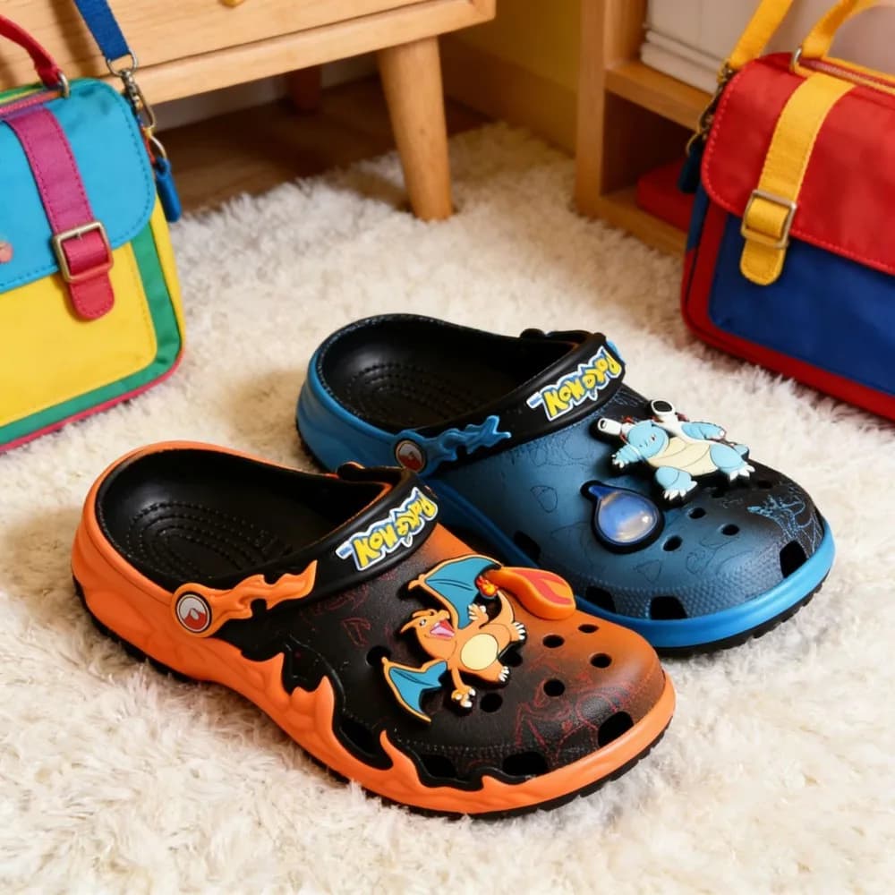 Anime Men Non-Slip Home Shoes Slipper Cartoon Sasuke Cave Shoes Pokemon Slippers Outdoor Travel Beach Sandals Gift
