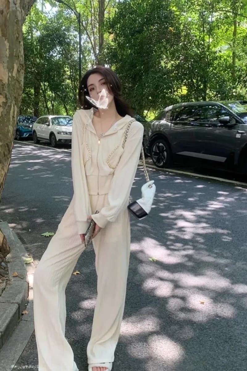 Women's Casual Sporty Complete Spring 2026 New Collection: Cardigan Ampio, sweatshirt and pants Larga