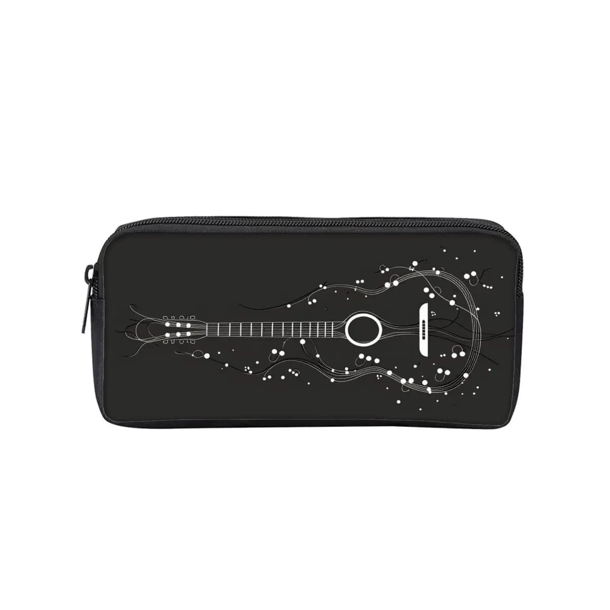 Astuccio per matite a strato singolo con stampa di chitarra per ragazzi/ragazze, i migliori regali, astuccio per matite piatto 2D con cartoni animati, articoli scolastici per bambini