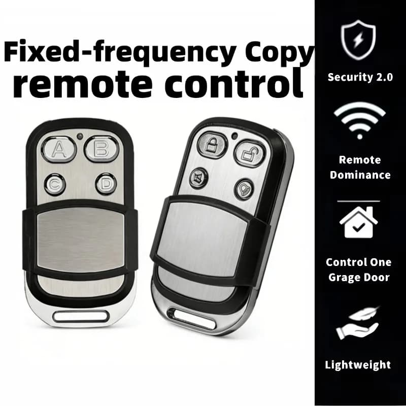 Telecomando Copiatore di Codici a Quattro Pulsanti 433MHz, Apriporta per Garage e Auto, Trasmettitore RF