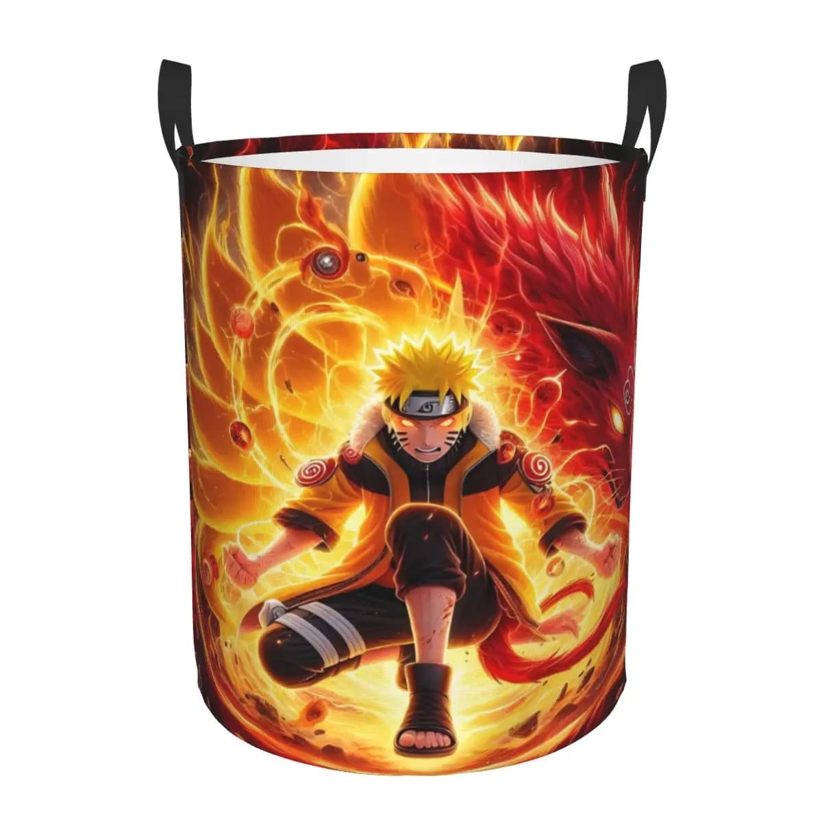 Cesto per Bucato Personalizzato N-Narutoes Uzumaki Anime, Cesto Pieghevole per Vestiti e Giocattoli per Bambini