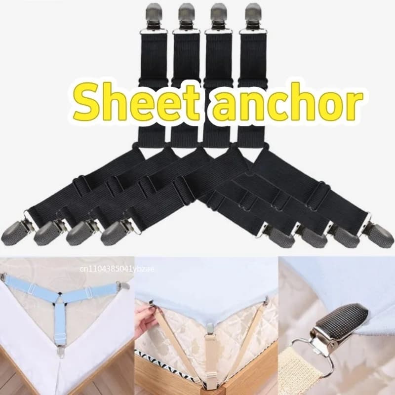 Triangular Sheets Clip for Sheets with Corners Bretelle for Adjustable Bed Sheet Clips for Mattress
