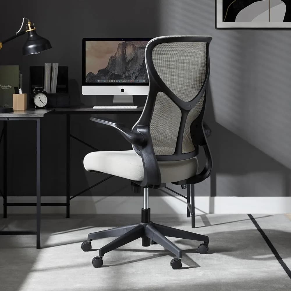 Sedia da ufficio ergonomica in rete con supporto lombare, design con schienale alto con ruote Sedia da lavoro da gioco per scrivania girevole per computer per adulti,