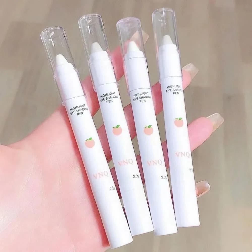 New Pearly Eyeshadow Pen Eyelid Under Crease Brightening White Highlighter Pen Smudge-Proof Long-lasting Eyeliner Pencil