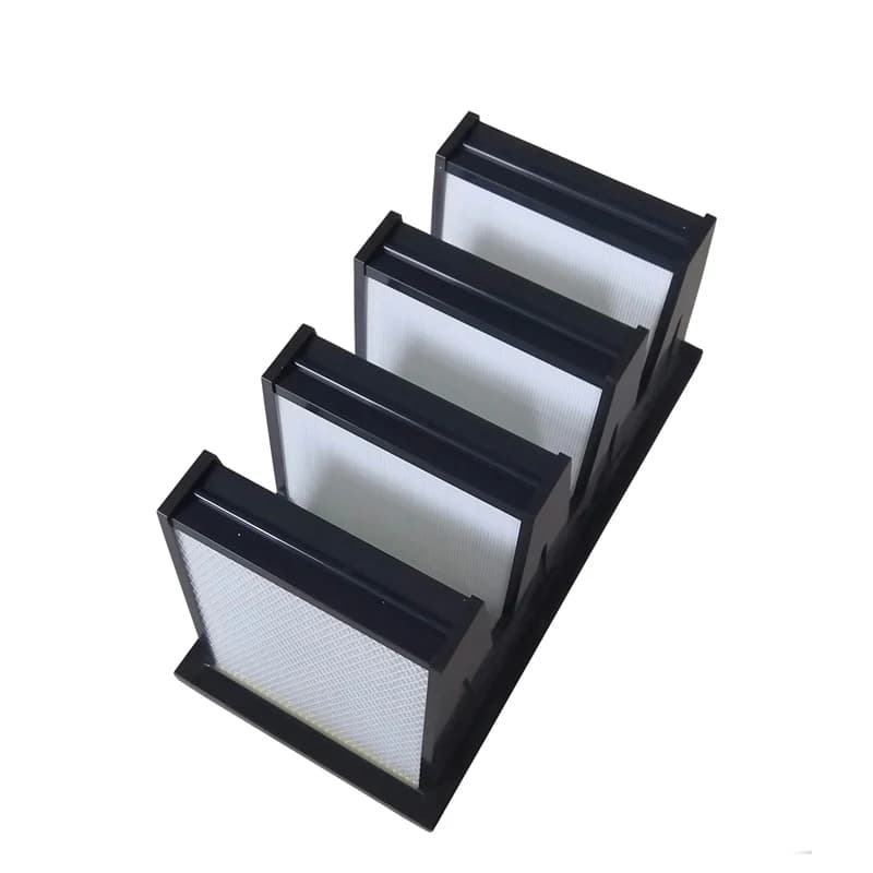 Purificatore d'aria in plastica ad alta efficienza V Bank Filtro Hepa Mesh HVAC Filtro dell'aria Ventilatori Sistema Piastra filtro aria condizionata AC