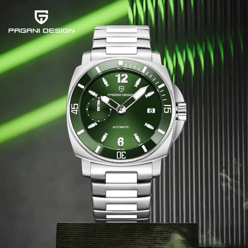 PAGANI DESIGN Watches Gradient Fashion Automatic Mechanical Watch For Men Waterproof Stainless Steel Sapphire Mirror Chronograph