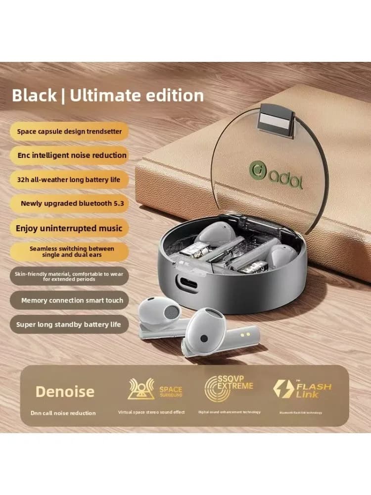 Auricolari Bluetooth wireless semi-in-ear ASUS adou/adol: Potente cancellazione del rumore, batteria a lunga durata, bassa latenza.