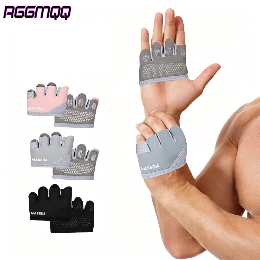 1Pair Short Micro Weight Lifting Gloves – Anti-Slip Grip Pads with Full Palm Protection for Men Women,Great for Gym,Powerlifting