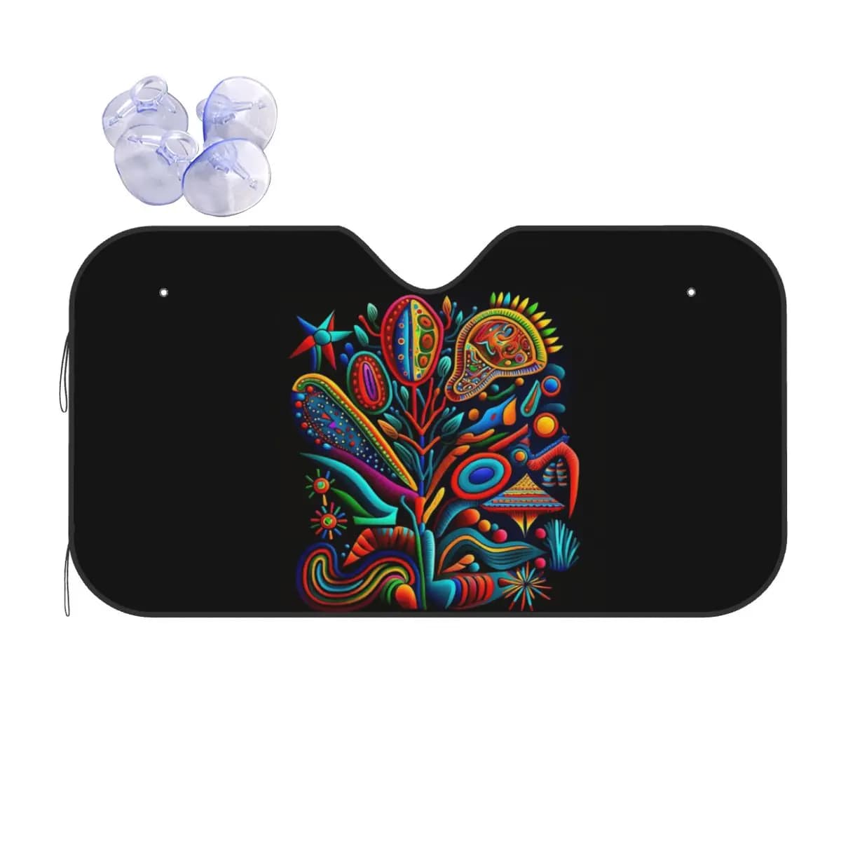 Huichol Filato messicano Pittura Stile Cuscino da tiro Parasole Parabrezza Auto Parabrezza anteriore Finestra Visiera parasole Accessori Coperture