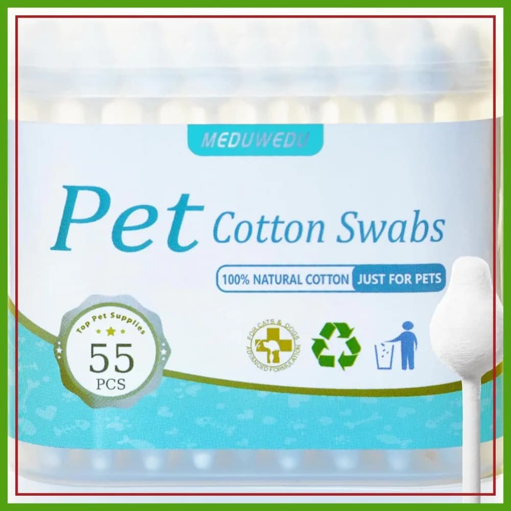 Bastoncini di cotone per animali domestici, 55 pezzi | Punte a Forma di Zucca | Bastoncini Morbidi in Cotone e Carta | Bastoncini per la Pulizia delle Orecchie di Cani e Gatti | Strumento di Toelettatura Sicuro
