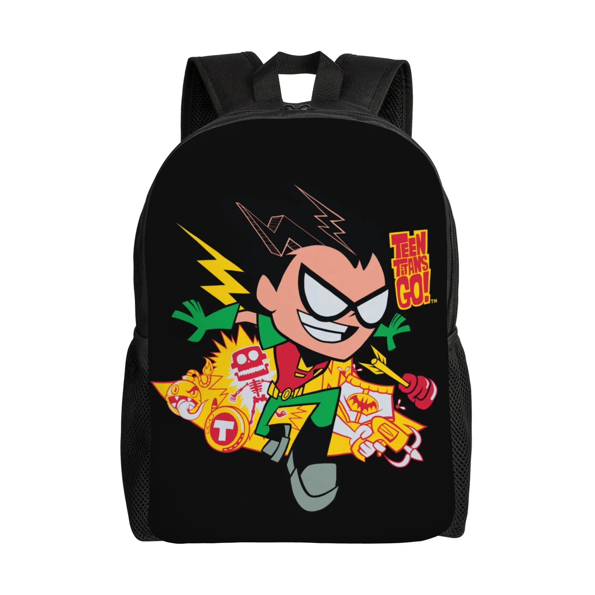 Zaino grafico Teen Titans Go Robin's Arsenal per uomo e donna, borsa a tracolla leggera per laptop, ideale per la scuola e il lavoro