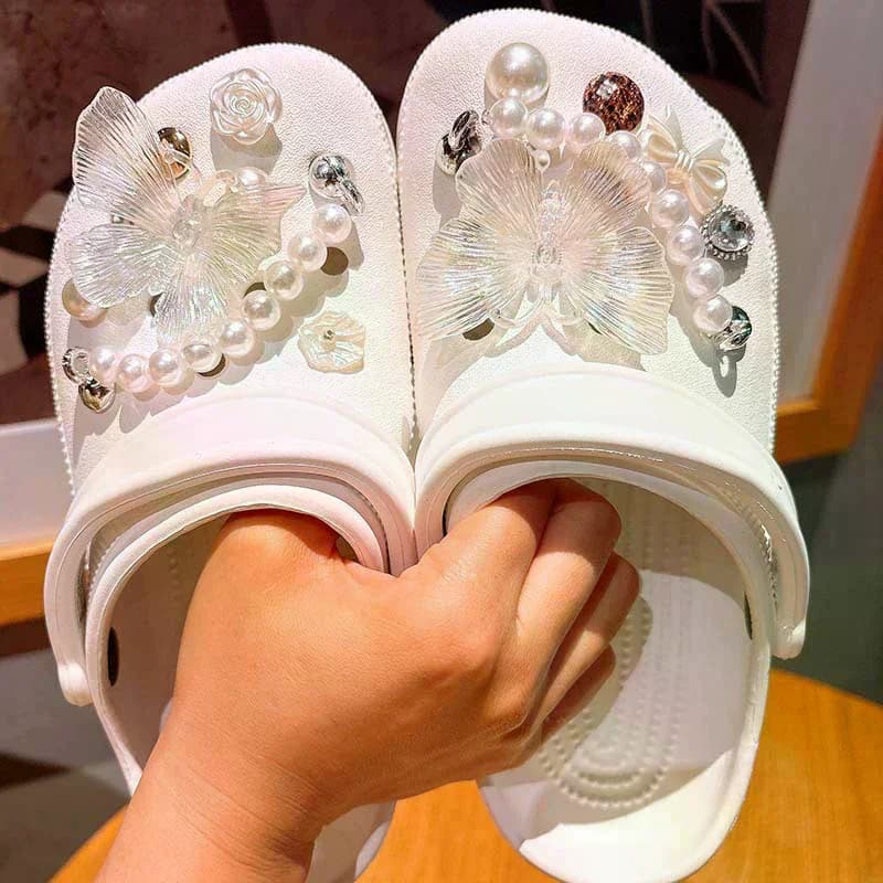 Set di 1 clip per scarpe a forma di stella marina fai da te per sandali estivi, ciabatte, conchiglie marine, decorazioni per scarpe, regali da donna