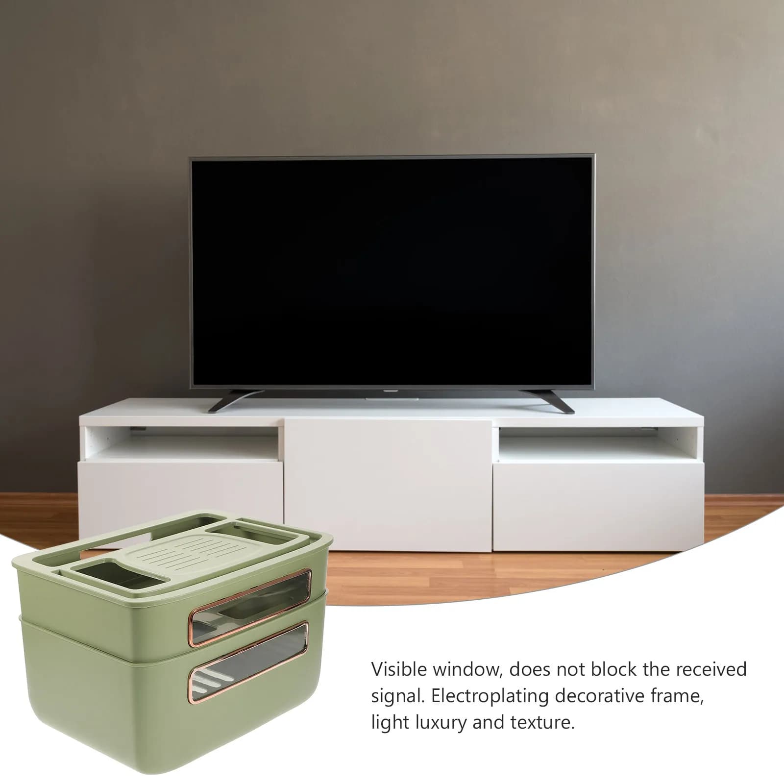 Multifunctional router box, cable organizer, multi-wheel support, stackable container for cable management, charging cable holder