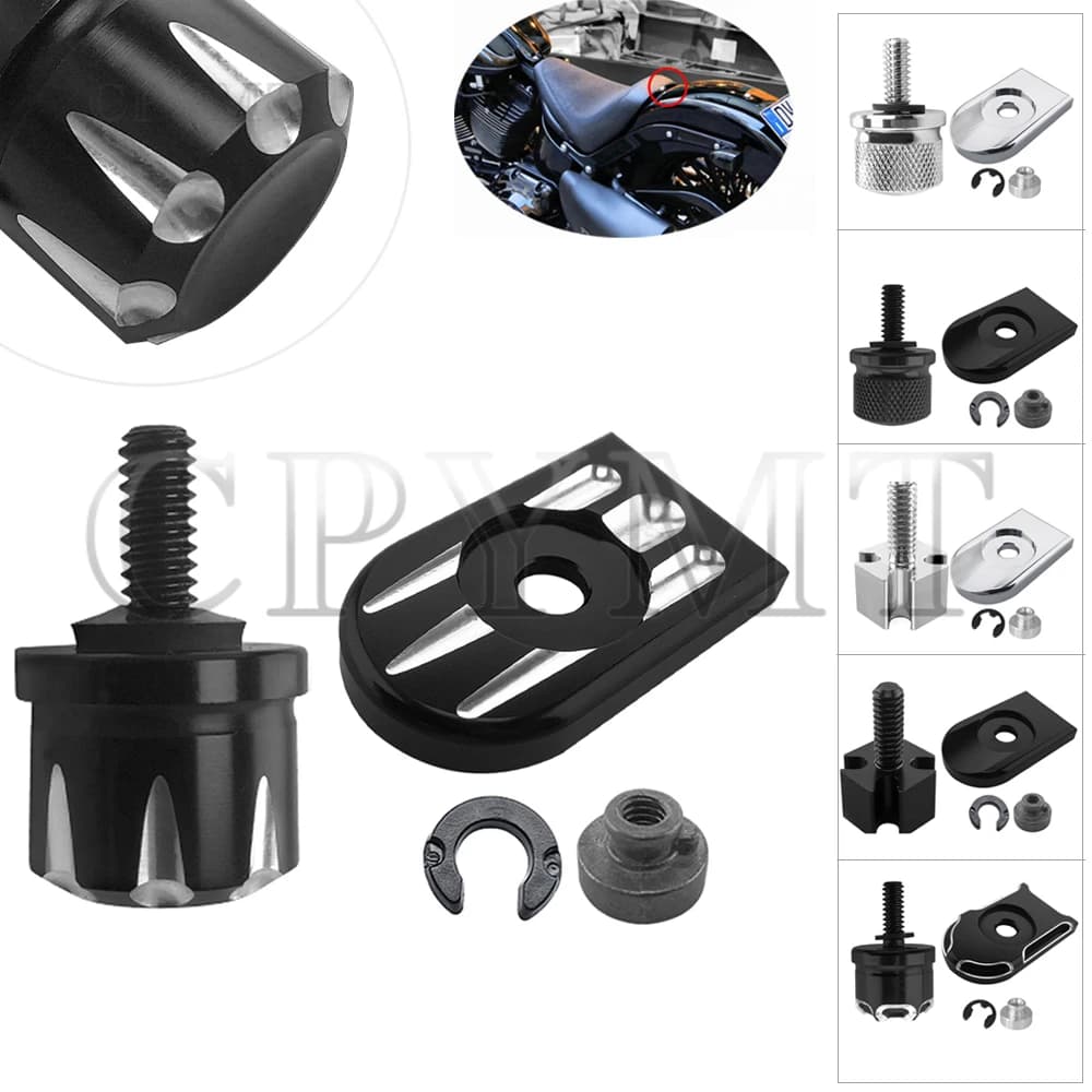Moto Parafango Posteriore Sedile Bullone In Alluminio Vite Dado Tab Copertura adatta Per Harley XL Dyna Softail Touring Moto 1996-2019