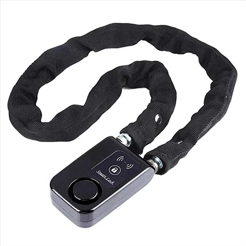 Bluetooth Smart Padlock without Key for Bike/Motor/Door/Port with Alarm 110dB and Control via App Telephone