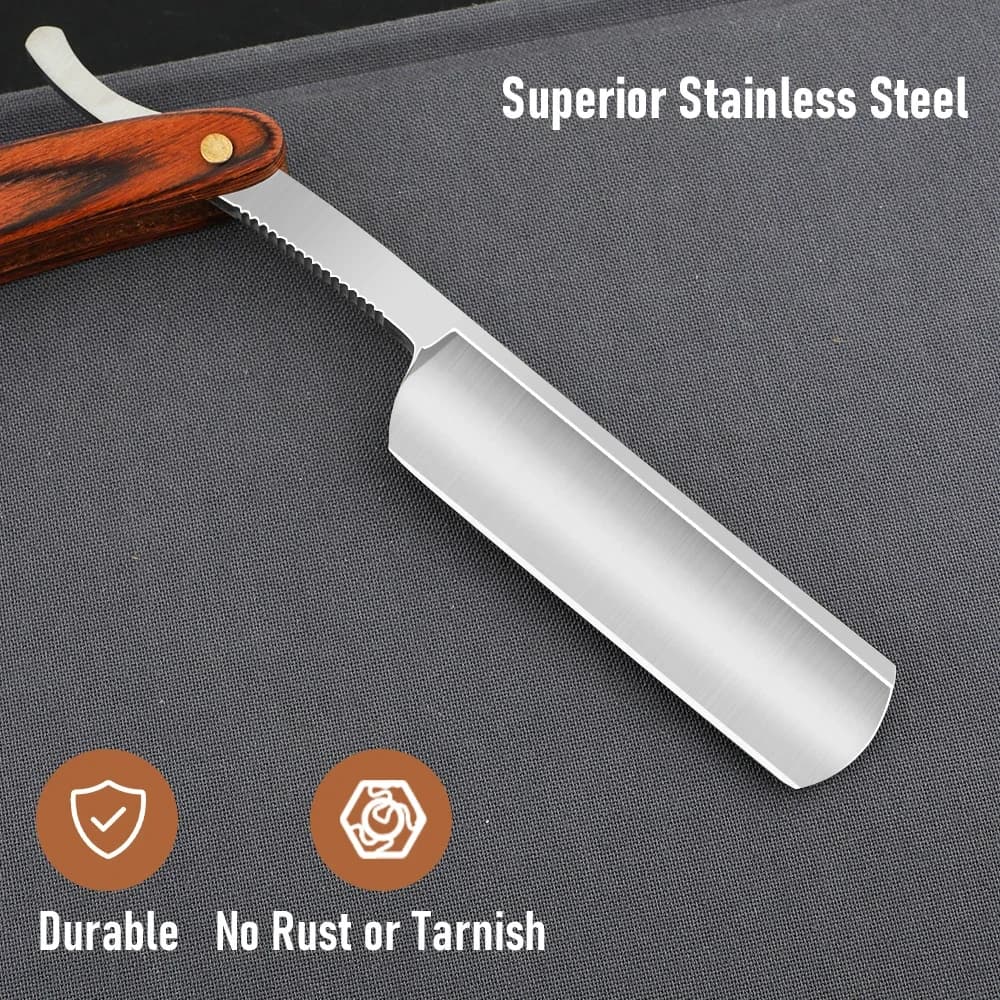 Professional Barbiere Razor for men with straight edge Barber knives Manual shave for beard care with cloth to clean