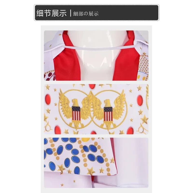 ♥ 2026 New Men Women Elvis Cosplay Costume Wig .Bell-Bottoms Flares Dancing Perfermence Uniforms Presleley Rock ★ Look at me ↑_↑