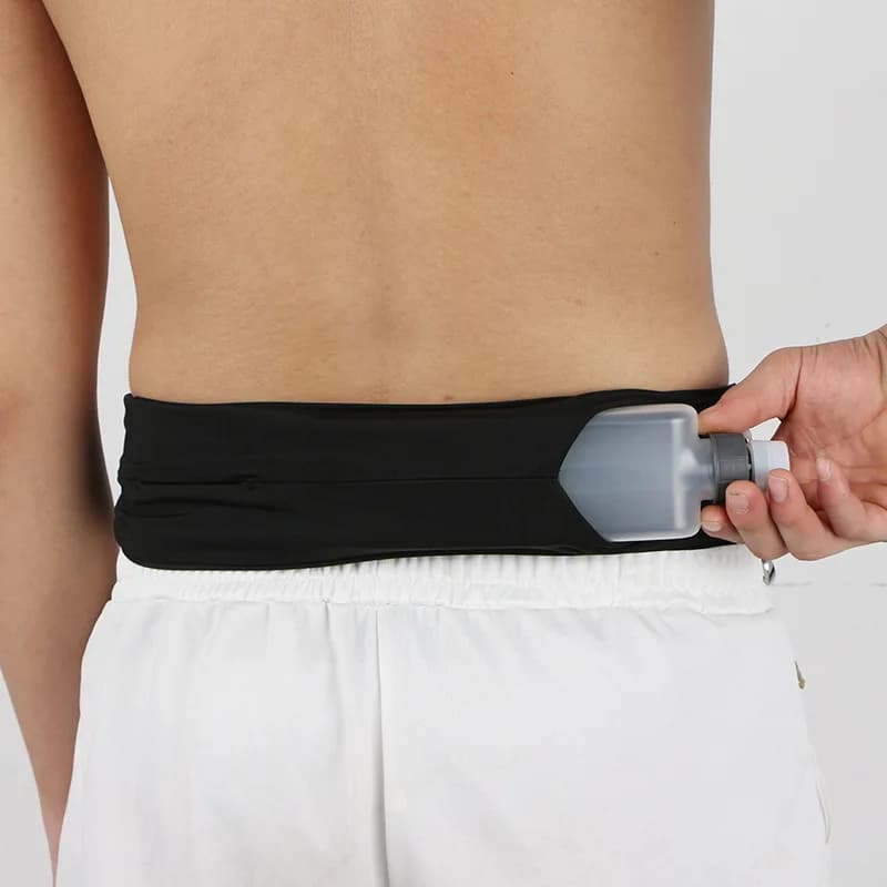 Four Door Elastic Waist Belt for Yoga Marathon Mountaineering Bike Neck Bag