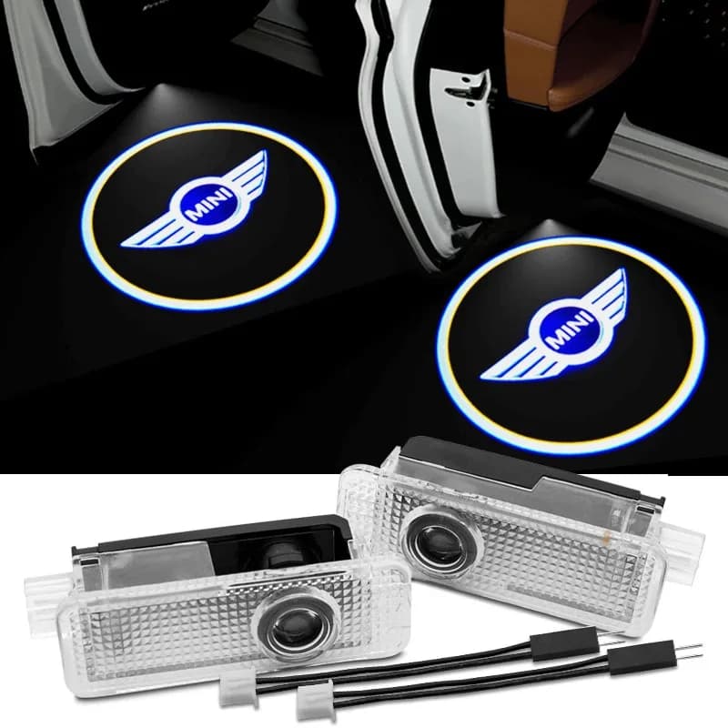 2/4 Pezzi Luci di Benvenuto a LED per Portiera Auto, Proiettore per Mini Cooper One S JCW R55 R56 R50 R53 R60 F55 F56 Countryman, Accessori