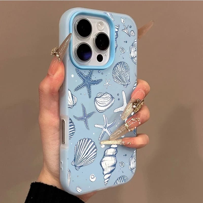 Blue Marine Organism Jelly Color Phone Case for iPhone 11 12 13 14 15 16 17 Pro Max 17 Air 17e 16e 16 7 8 Plus X XS XR SE2 Cover