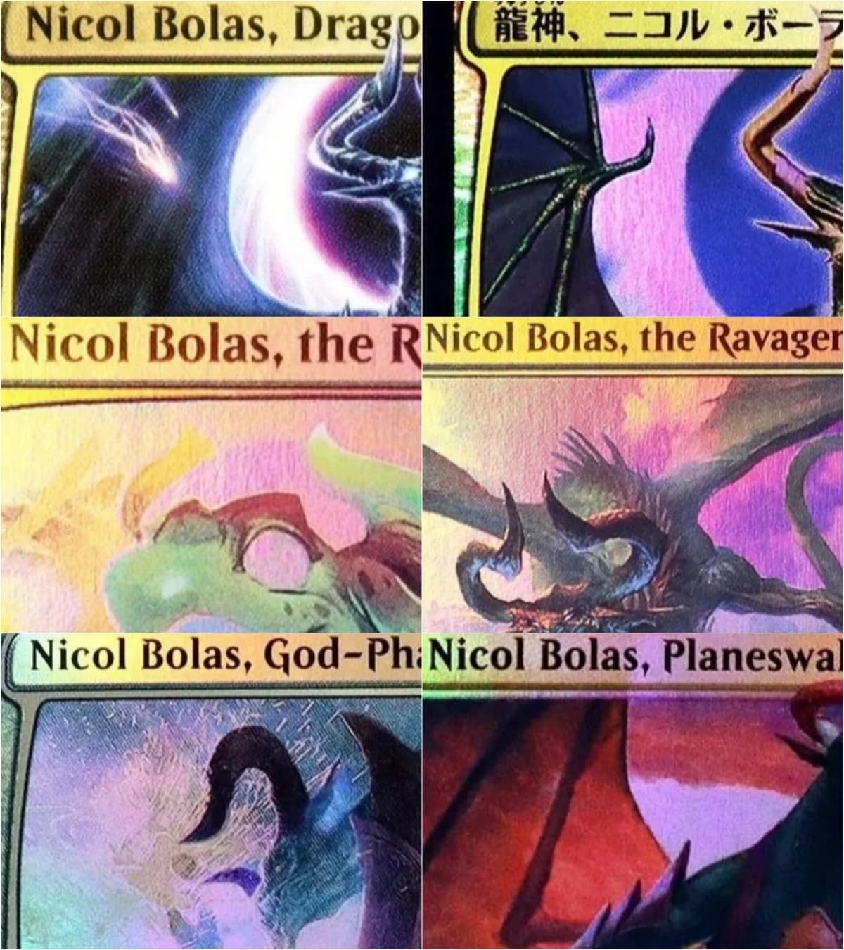Nicol Bolas, il Ravager/Nicol Bolas, Dio del Drago - Carte Proxy TCG di Alta Qualità per Giochi da Tavolo e Carte Collezionabili