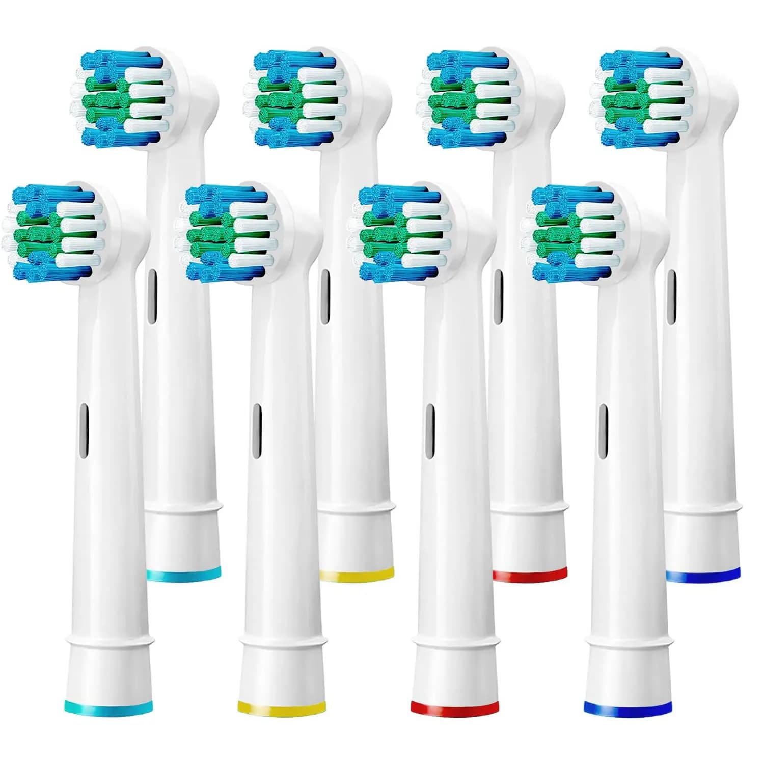 Pack of 8 spare heads for toothbrush compatible with heads for professional electric toothbrush Oral-B Braun