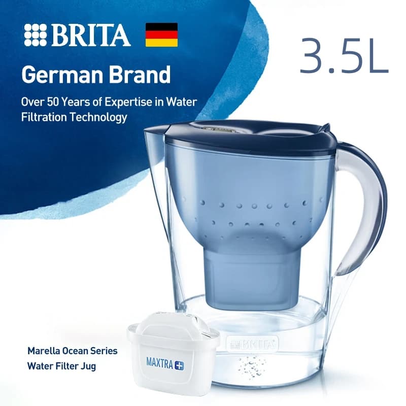 BRITA 3.5L Portable Household Water Filter,Water Purifier Kettle with Filter Element, Activated Carbon Filter Tank