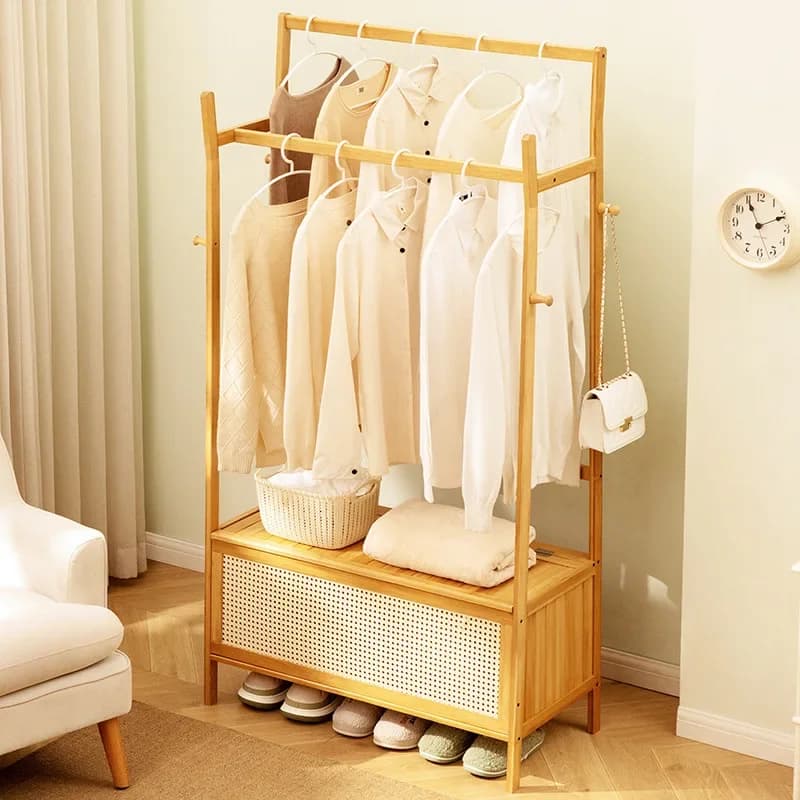 Hanging Clothes Hanging Floor Clothes Hanging Bedroom Simple Wardrobe Hanging Dresses Hanging Dresses Hanging Dresses Hanging Dresses Shelf for Home