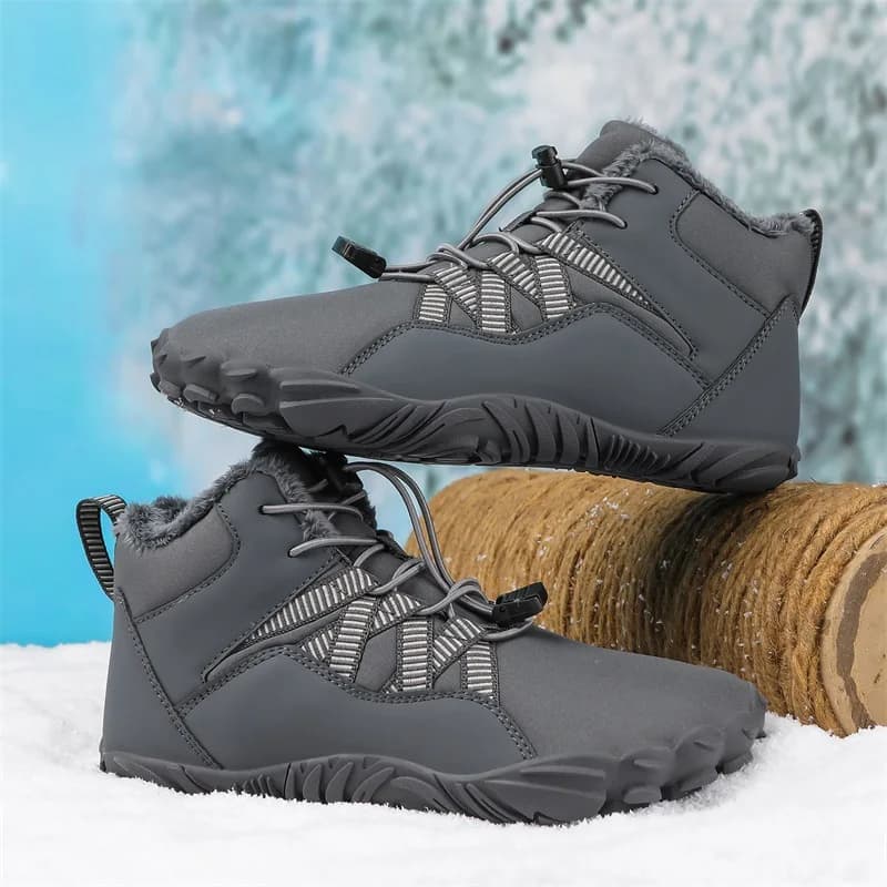 Stivali invernali di marca Uomo Donna Scarpe da neve a piedi nudi Scarpe da trekking all'aperto impermeabili Scarpe da ginnastica casual calde in peluche Stivali da neve invernali