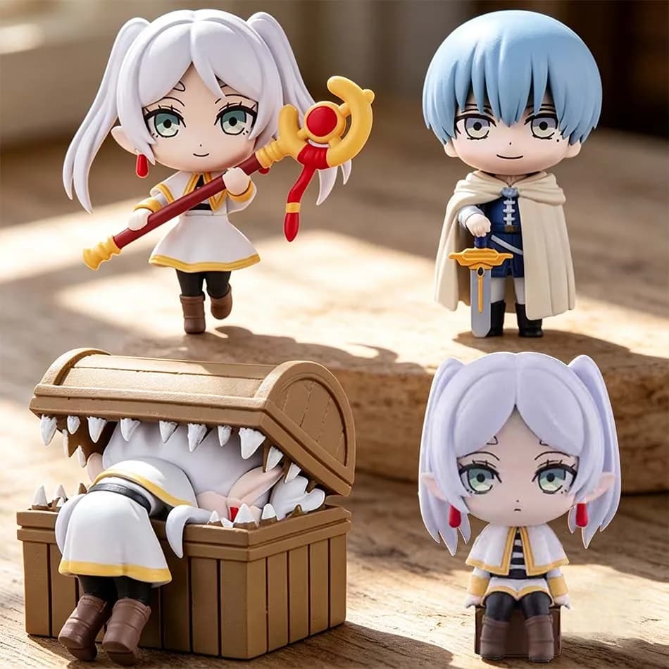 Set da 4-8 Pezzi di Personaggi Anime Frieren: Beyond Journey's End, Action Figure di Frieren e Himmel, Ornamenti Cartoon, Regalo per Fan